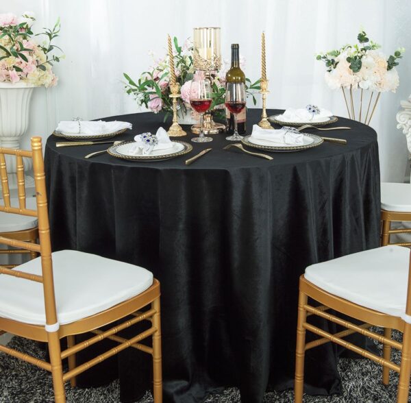 Black Velvet Table Cover