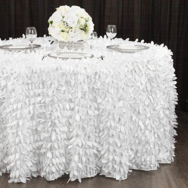 Taffeta Round Petal Table Cover