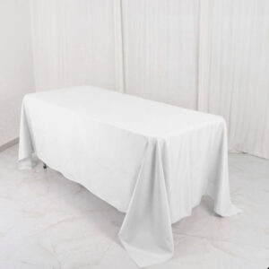 White Rectangle Linens (Polyester)